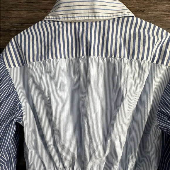 American Eagle Outfitters Blue Pleated Long Sleeve Dress - Picture 9 of 9